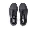 Vans Old Skool Leather Mens Canvas Casual Sneakers Shoes Skateboard - Black