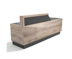CONROY 2.4M Reception Desk Right Panel - Warm Oak & Black