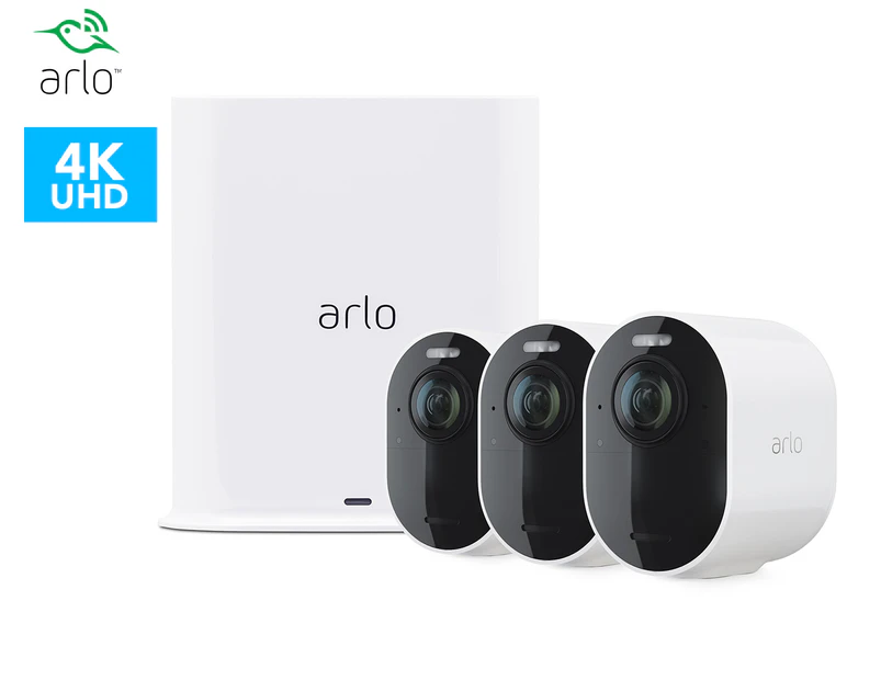 Arlo VMS5340-200AUS Ultra 2 Spotlight 4K UHD 3-Camera System