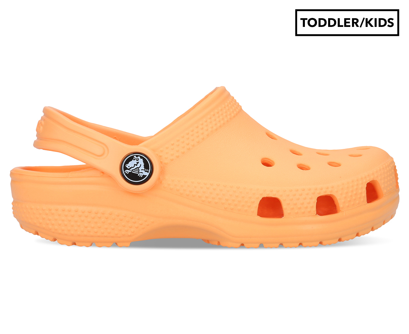 Cantaloupe crocs on discount feet