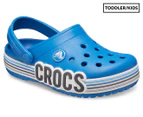 Crocs Kids' Crocband Logo Stripe Clogs - Prep Blue