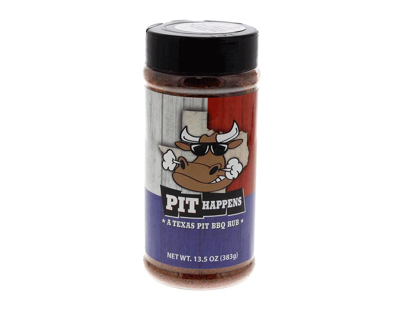 Pit Happens Texas Pit BBQ Rub - 13.5oz Shaker Jar - Made in USA