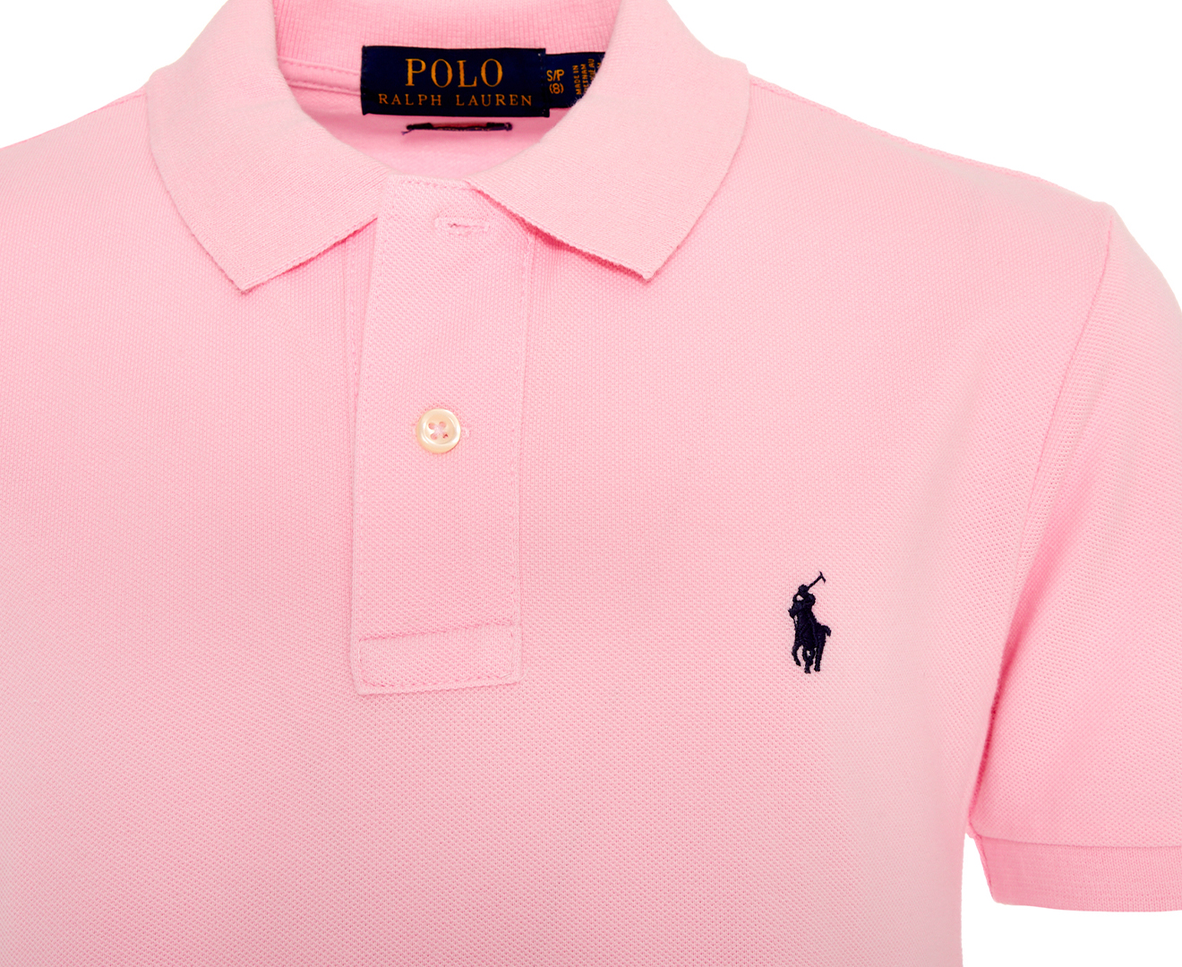 Polo Ralph Lauren Boys' Basic Mesh Knit Custom Polo Shirt - Carmel Pink ...