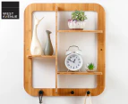 West Avenue Bamboo Square Wall Shelf - Brown