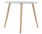 West Avenue Round Coffee/Side Table - White/Natural