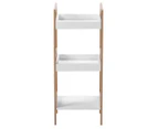 West Avenue 3-Tier Straight Rack & Shelves - White/Natural