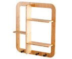 West Avenue Bamboo Square Wall Shelf - Brown