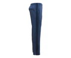 Men's Fleece Casual Sports Track Pants w Zip Pocket Striped Sweat Trousers S-6XL - Dark Grey