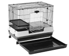 Paws & Claws Large 2-Tier Pet Cage On Wheels