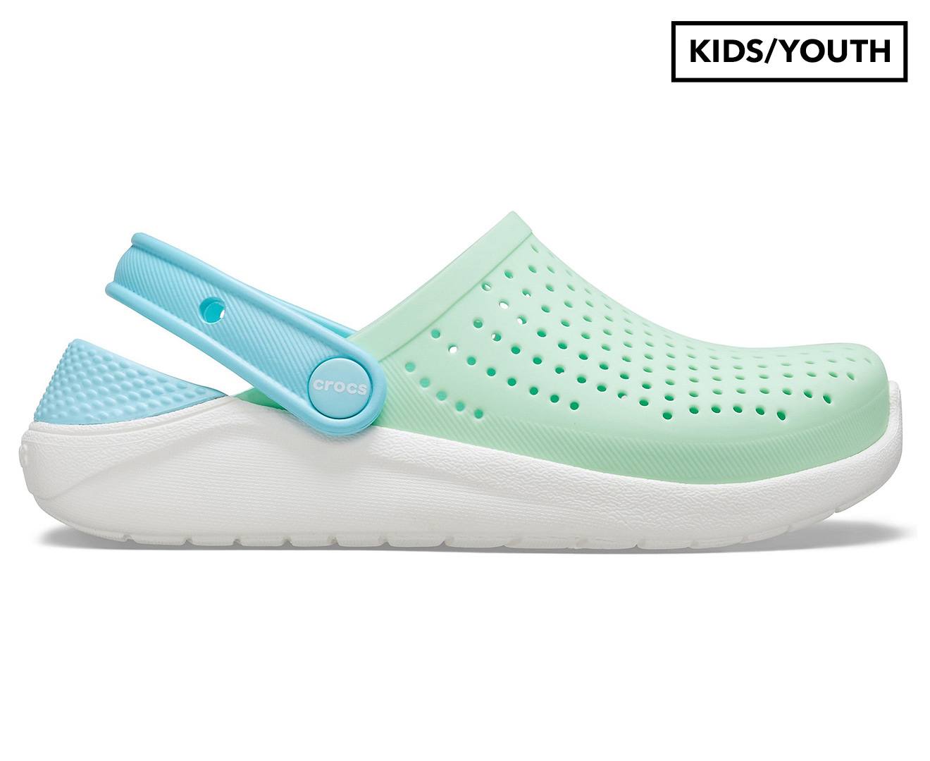 Crocs Girls LiteRide Clog Neo Mint White M tch