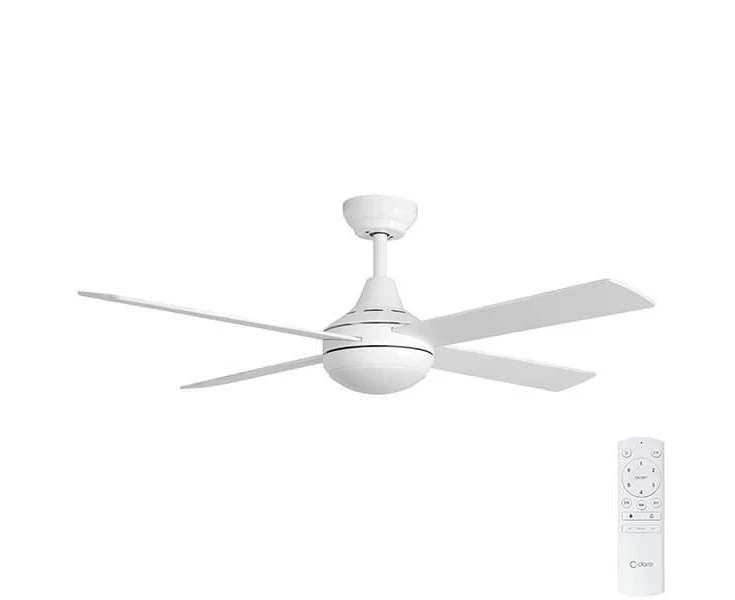 Claro Summer 122 DC Ceiling Fan with Timber Blades and CCT LED Light White