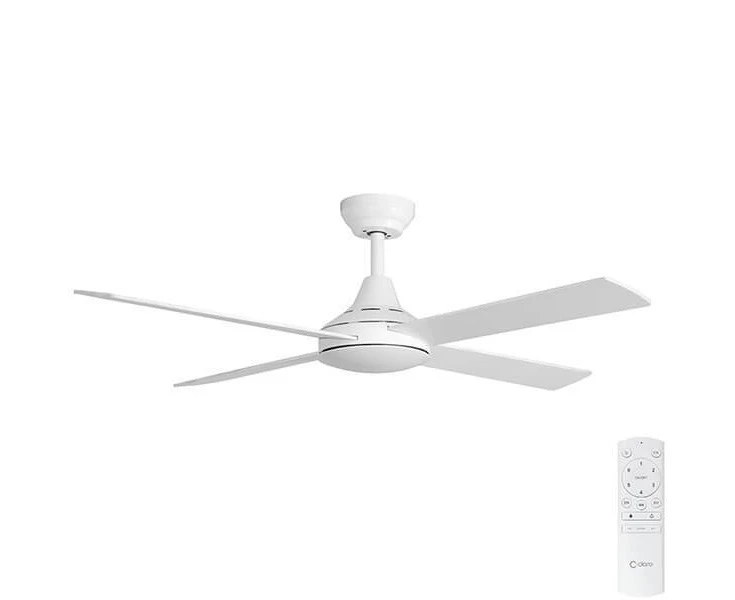 Claro Summer 122cm DC Ceiling Fan with Timber Blades White