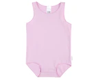Bonds Baby Wonderbodies Singletsuit 2-Pack - Lilac/White & Pink Spot