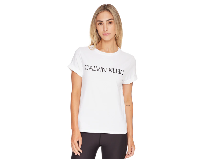 Calvin Klein Sleepwear Women's Short Sleeve Crew Tee / T-Shirt / Tshirt - White