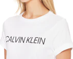 Calvin Klein Sleepwear Women's Short Sleeve Crew Tee / T-Shirt / Tshirt - White