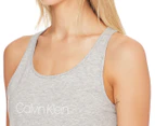 Calvin Klein Sleepwear Women's Waffle Sleeveless PJ Set - Grey Heather/Hearts