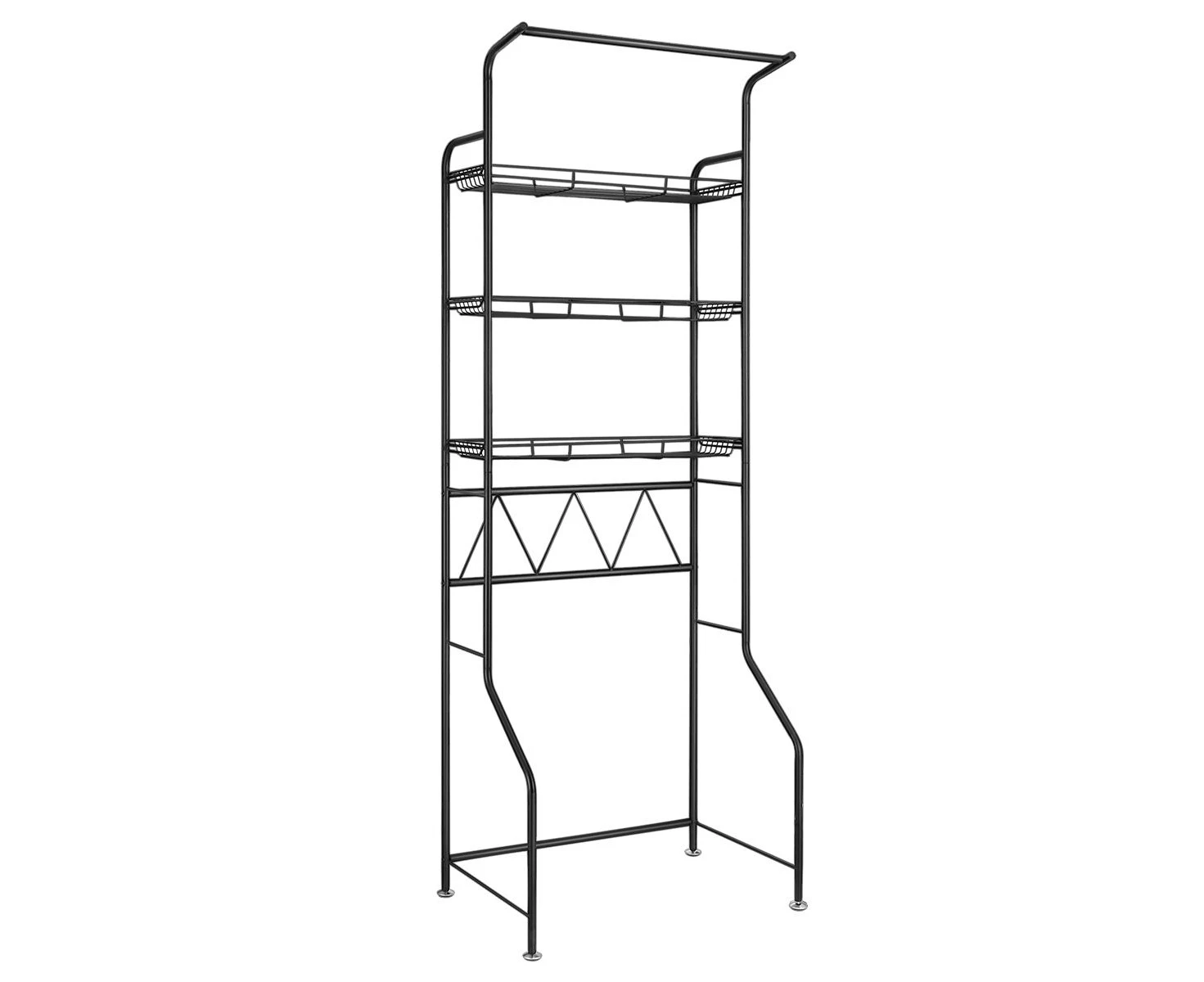 3-Tier Steel Freestanding Bathroom Rack Shelves Over Toilet Washer Dryer Shelf Laundry Storage