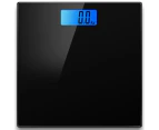 Electronic Digital Backlit Glass Body Bathroom Scale 180KG scales Gym Weight black