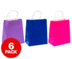 John Sands Kraft Gift Bag 6pk - Purple/Blue/Pink