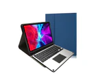 Joyroom Keyboard Case With Pencil Holder&Aluminum Touchpad Detachable Keyboard Smart Cover For iPad 9.7/10.2/10.5-Blue