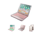 Ymall Keyboard Case With Pencil Holder 7 Colors Backlit 360 Rotatable Keyboard Case For iPad Air 10.5/Pro10.5 F360AS-Rose Gold
