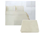 Tuberose Satin Embroidery Quilt Cover Set - Cream