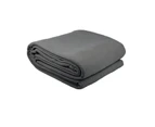 Bambury Commercial Quality Villa 300gsm Polar Fleece Blanket - Charcoal