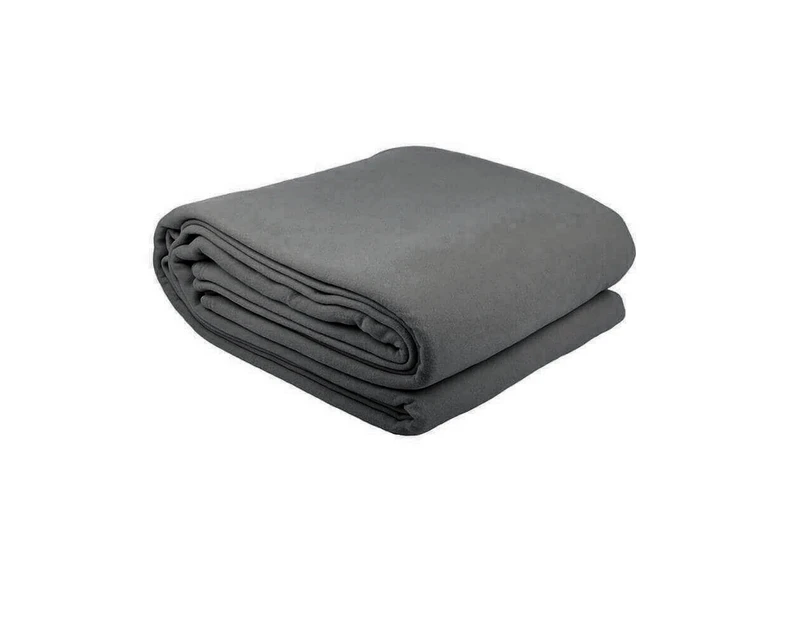 Bambury Commercial Quality Villa 300gsm Polar Fleece Blanket - Charcoal