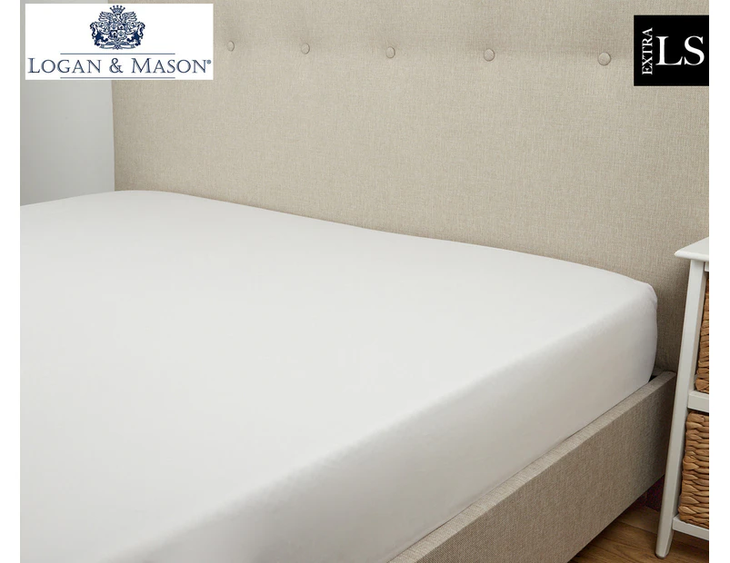 Logan & Mason Platinum Extra Long Single Bed Fitted Sheet - Latte