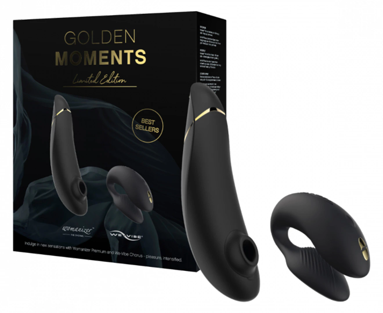 We Vibe Golden Moments Collection 2-Piece Vibrator Set - Matte Black/Gold