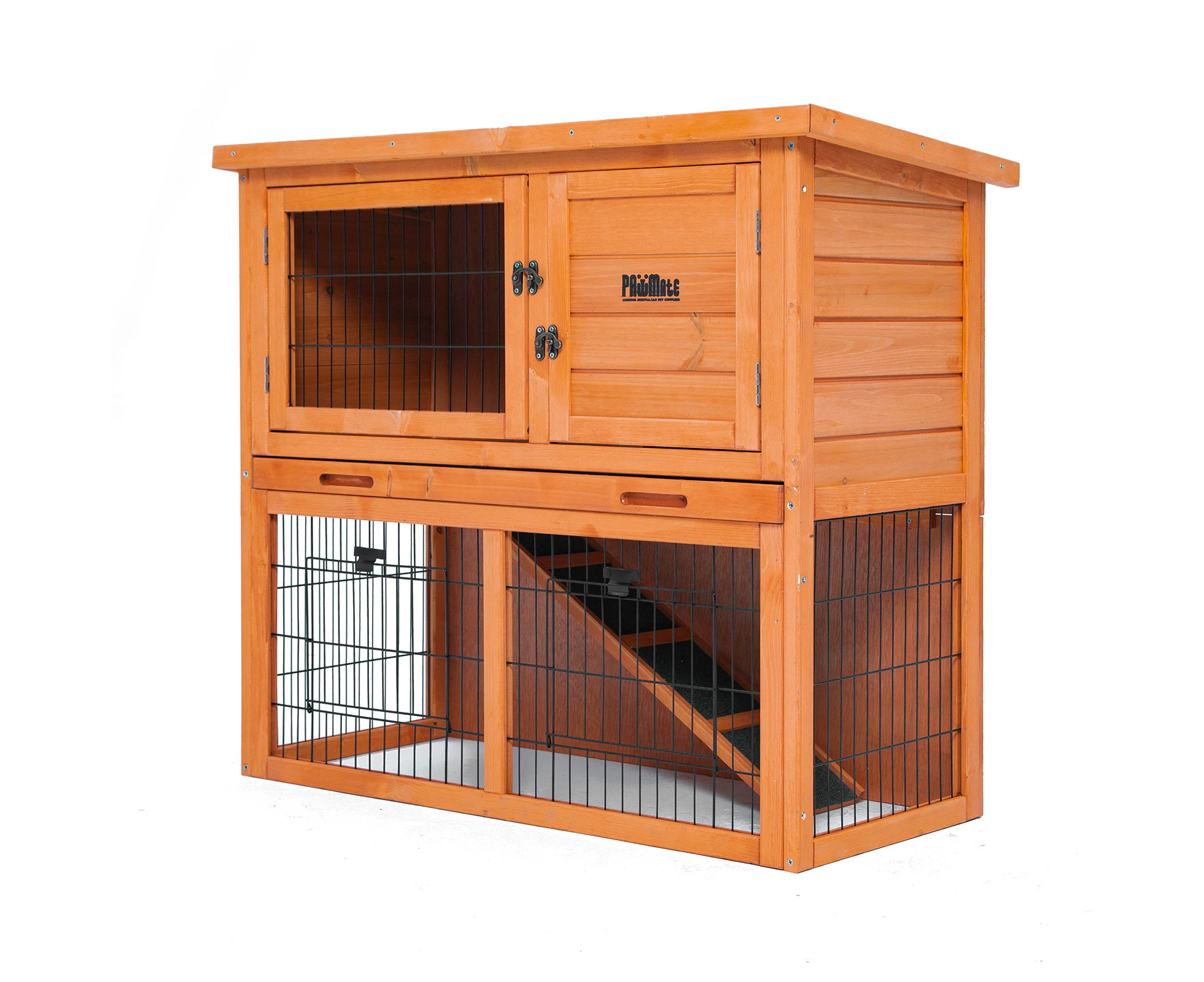 Danoz Direct - Paw Mate 92 x 45 x 82cm Rabbit Hutch Chicken Coop 2 Storey Cage Run