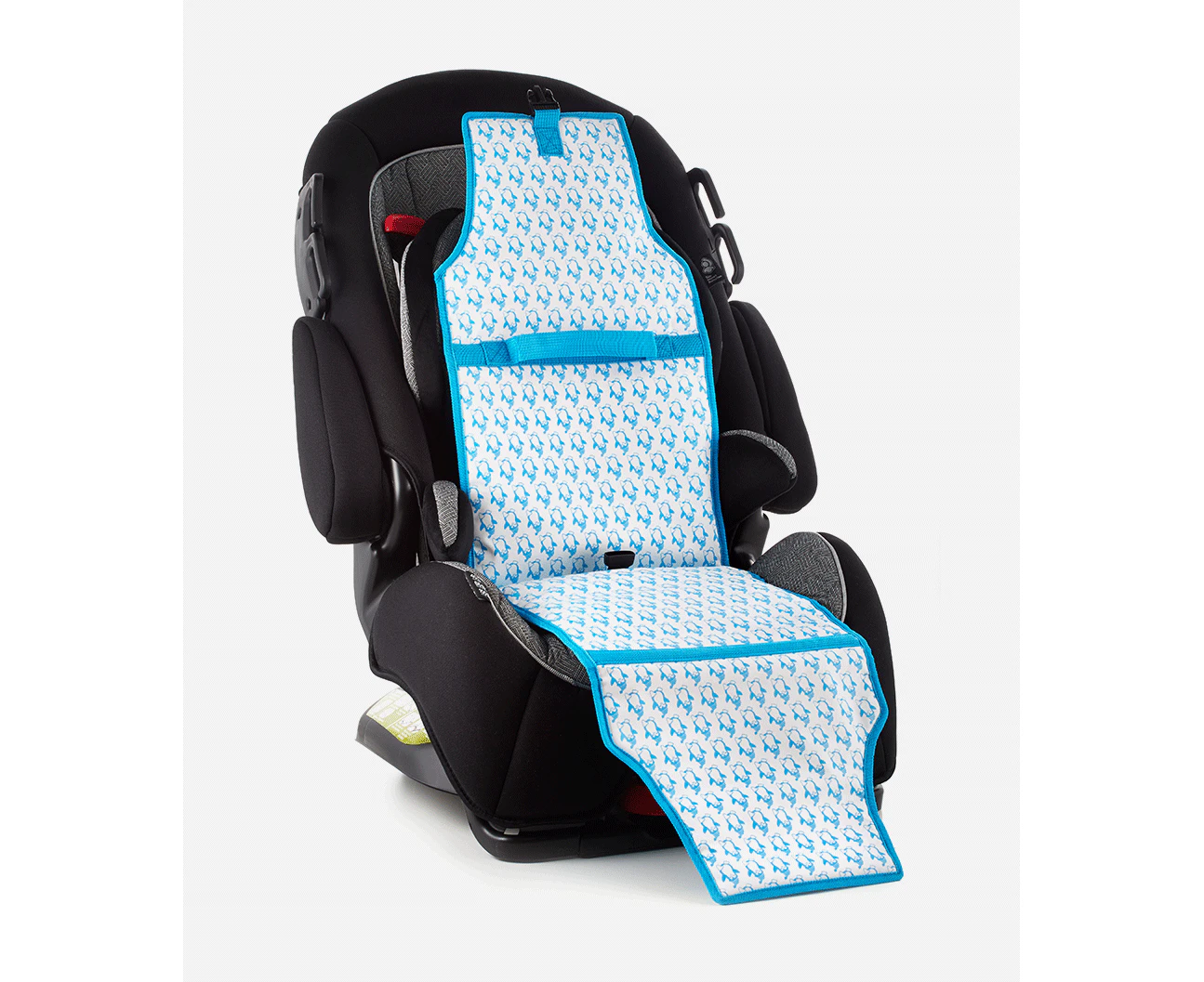 Cool Carats 101cm Car Seat Cooler Accessory for Baby/Infant/Kids Blue Penguins