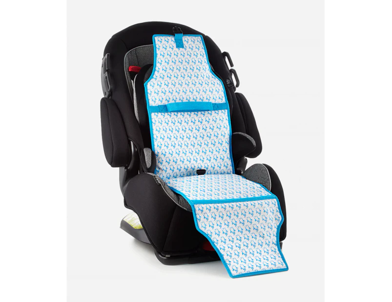 Cool Carats 101cm Car Seat Cooler Accessory for Baby/Infant/Kids Blue Penguins