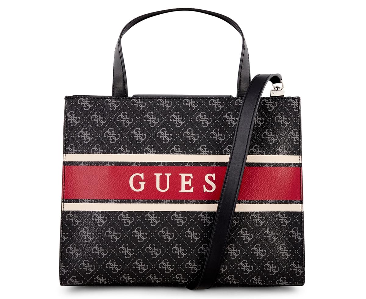 black and red guess bag