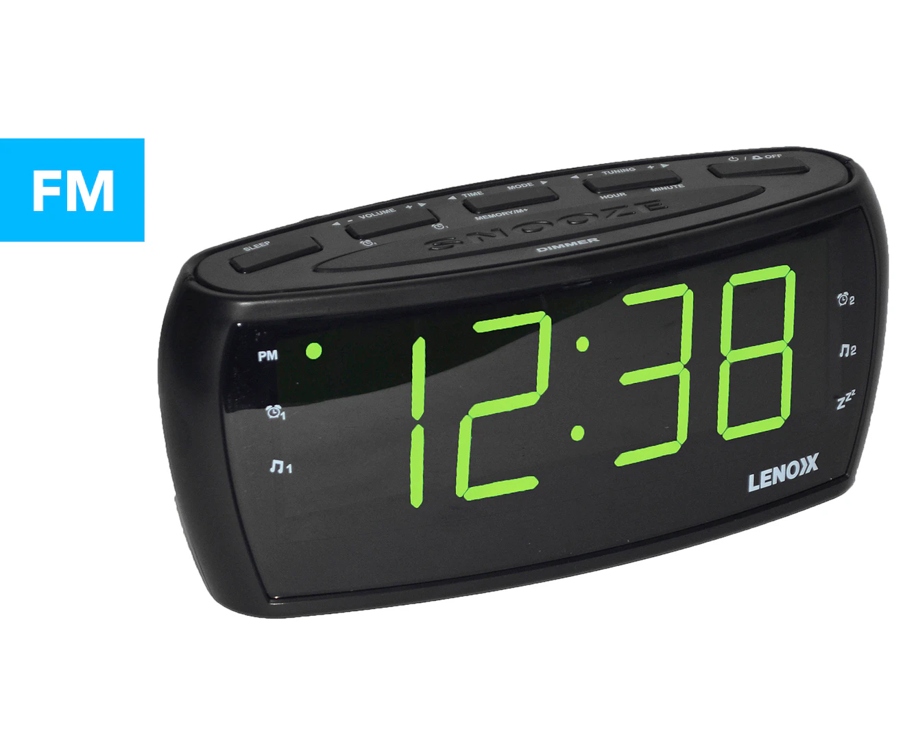 Lenoxx Large Number Clock Radio