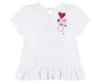 Diesel Baby Girls' Knit Tee / T-Shirt / Tshirt - Bianco