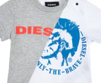Diesel Baby Split Knit Tee / T-Shirt / Tshirt - Bianco