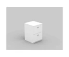 Om Filing Cabinet 2 File Drawers W468 X D510 X H720Mm White