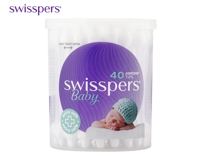 Swisspers Baby Cotton Contour Tips 40pk