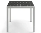 HelloFurniture 150x80cm Outdoor Patio Aluminium Dining Table - Grey