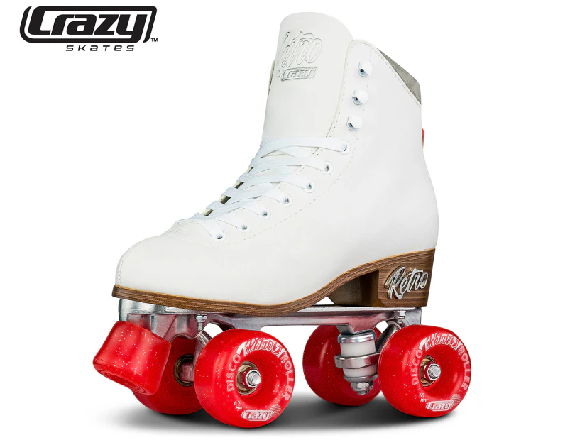 Crazy Skates RETRO Roller Skates - White
