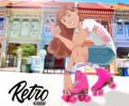 Crazy Skates RETRO Size Adjustable Roller Skates - Pink