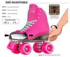 Crazy Skates RETRO Size Adjustable Roller Skates - Pink