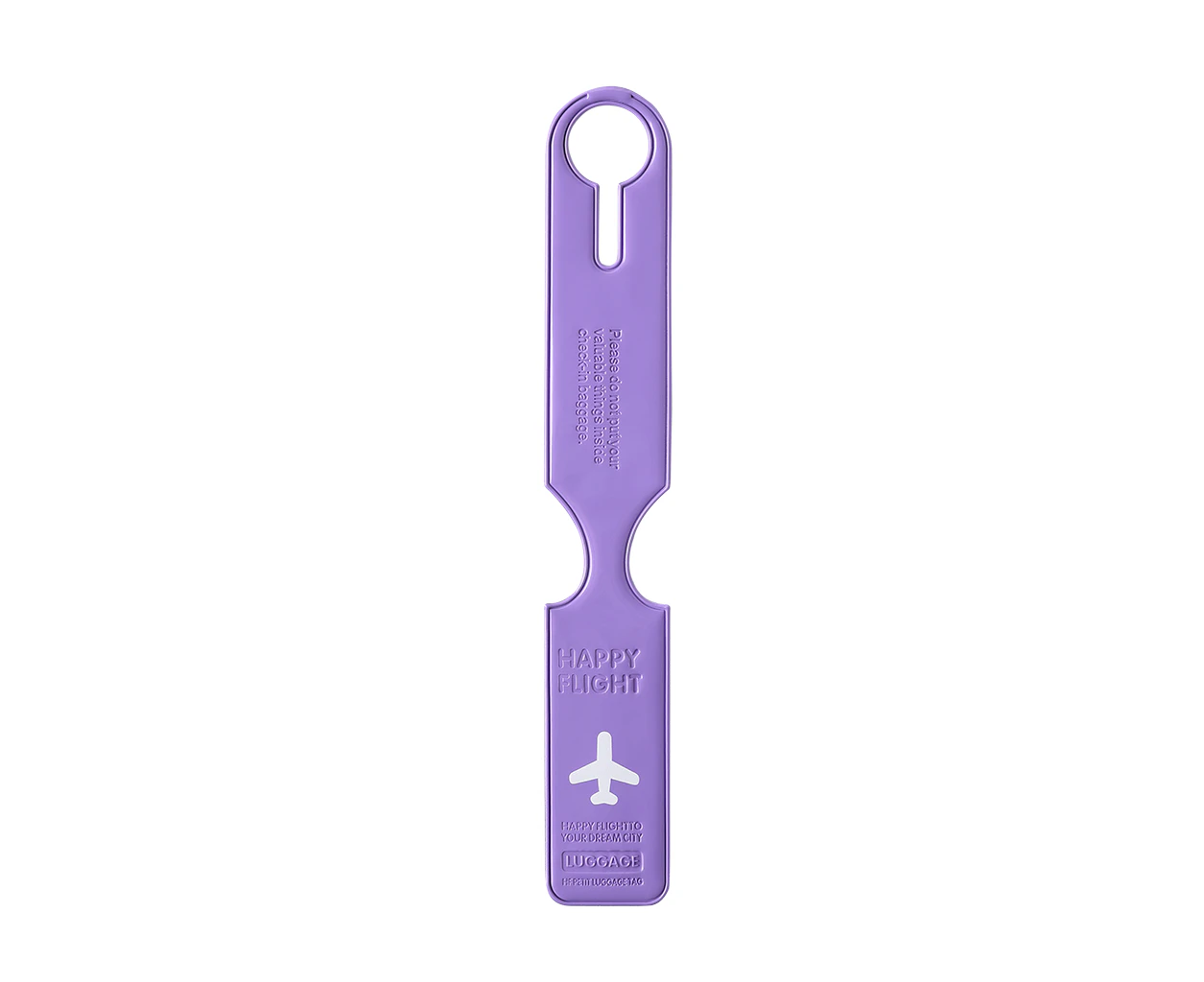 Snowgum Luggage Tag - Each Flight Travel Badge PVC Mark Suitcase Label - Purple