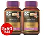 2 x GO Healthy GO Kids Calcium Vitamin D3 Plus Chewables Vanilla-Licious 60 Tabs 1