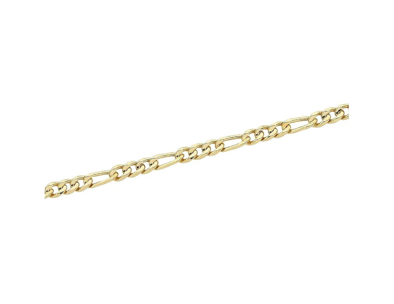 Bevilles Figaro Necklace 9ct Yellow Gold 45cm - Yellow Gold