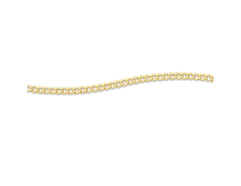 Bevilles Curb Necklace 9ct Yellow Gold Infusion 55cm