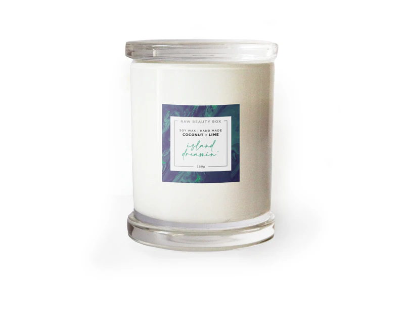 Coconut + Lime Hand Poured Soy Aromatherapy Candle
