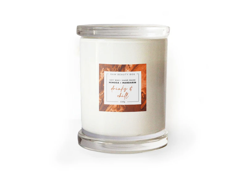 Mimosa + Mandarin Hand Poured Soy Aromatherapy Candle