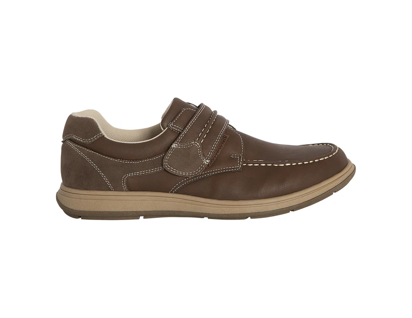 Hugh Olympus Casual Slip On Loafer Stitched Men's - Brown